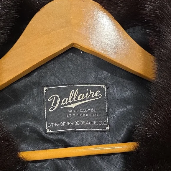 EUC. Vintage Persian Lamb Wool & Mink Furr Collar BY Dallaire 1950/60 - Picture 4 of 7